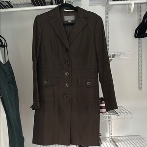 Ann Taylor Dark Brown Long Blazer